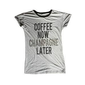 FREE W/ Bundle Graphic Coffee Champagne Cotton Blend Sleep T Shirt Size L/XL